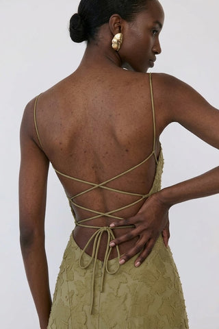 Roselle Gown – Olive Green