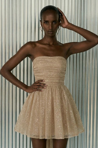 Aurorae Sparkle Dress – Champagne Blush