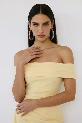 Marceline Slit Gown – Lemon Yellow