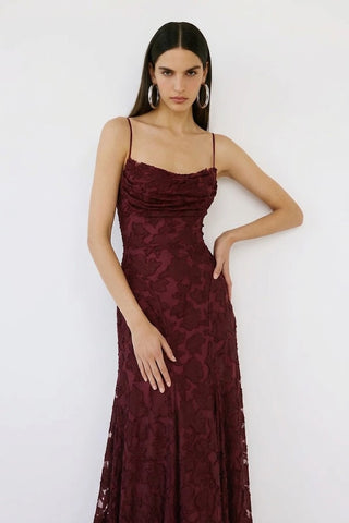 Roselle Gown – Bordeaux Velvet