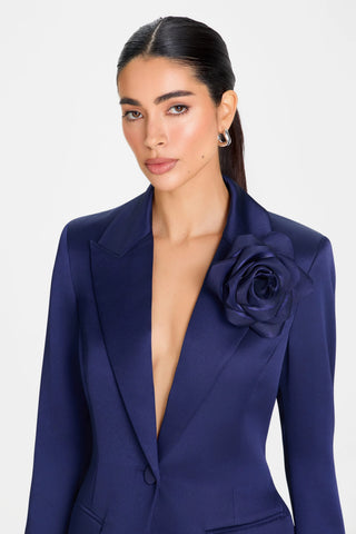 Elara Fluid Tailored Trousers – Midnight Navy