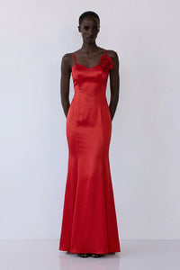 Carmine Gown – Flame Red