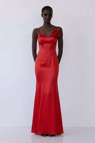Carmine Gown – Flame Red