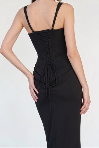 Nocturne Corset Gown – Midnight Black