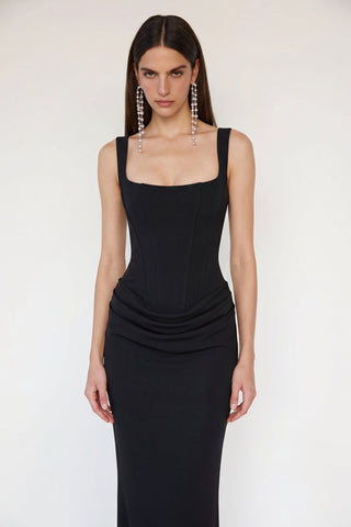 Nocturne Corset Gown – Midnight Black