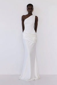 Sadina One-Shoulder Maxi Dress – Ivory
