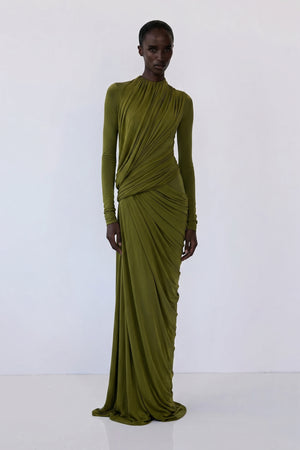Zuri Gown – Olive Green