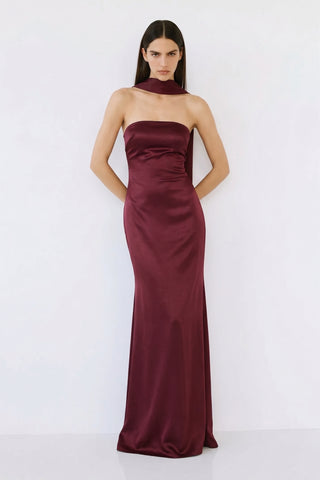 Solara Gown – Deep Garnet