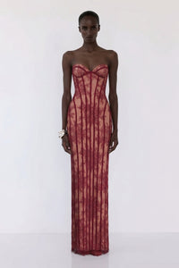 Siana Maxi Dress – Burgundy