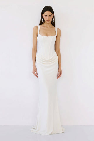 Nocturne Corset Gown – White