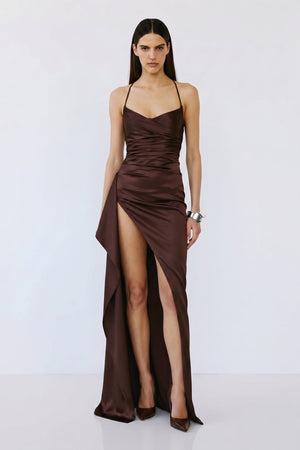 Lysandra Gown – Plum Brown