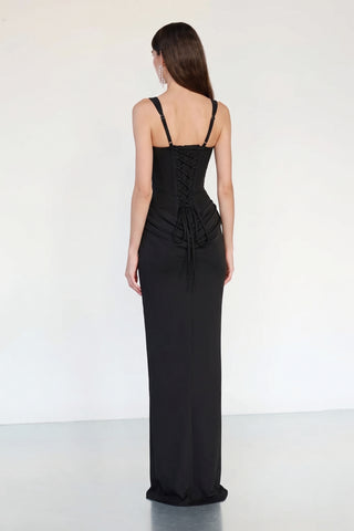 Nocturne Corset Gown – Midnight Black