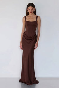 Nocturne Corset Gown – Mocha Eclipse