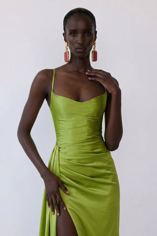 Lysandra Gown – Olive Green