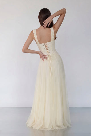 Celeste Romantic Corseted Dress – Buttercream Glow