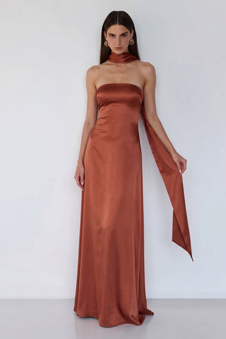 Solara Gown – Rust