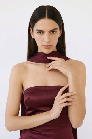 Solara Gown – Deep Garnet