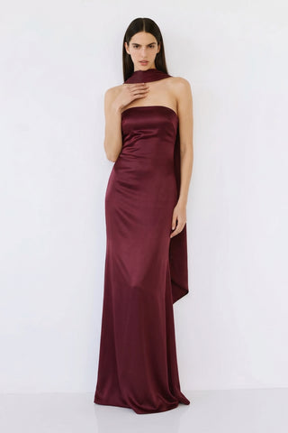 Solara Gown – Deep Garnet