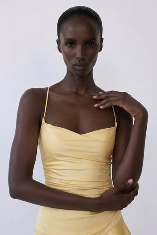 Solène Cascade Gown – Sunlit Citrine