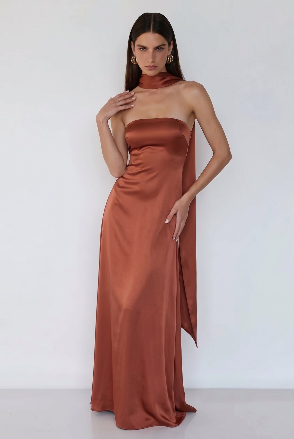 Solara Gown – Rust