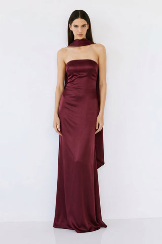 Solara Gown – Deep Garnet