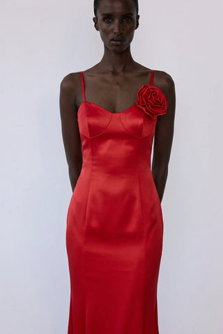 Carmine Gown – Flame Red
