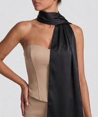Lustre Wrap Scarf – Midnight Black
