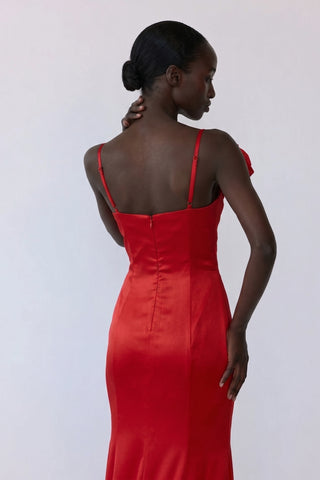 Carmine Gown – Flame Red