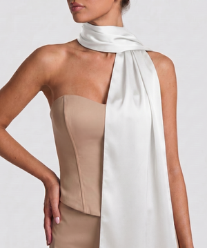 Lustre Wrap Scarf – Pure Ivory