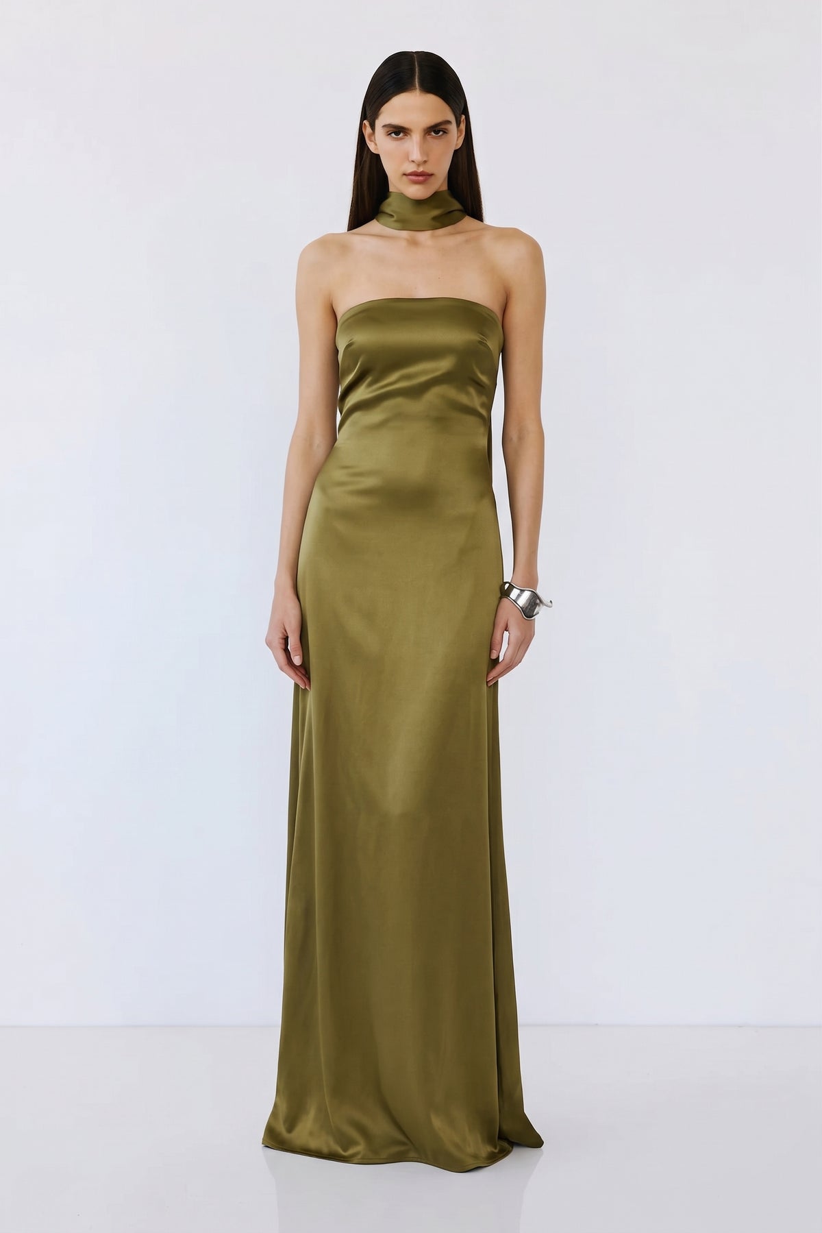 Solara Gown – Olive Green