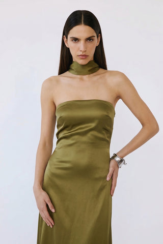 Solara Gown – Olive Green