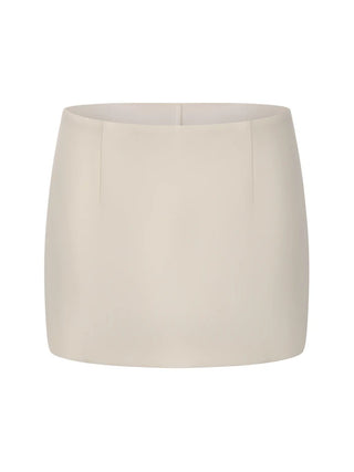 Colette Tailored Mini Skirt – Ivory Pearl