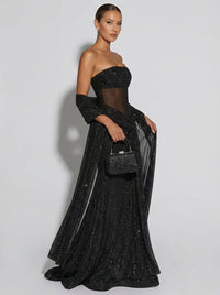 Astryx Sparkle Gown – Black