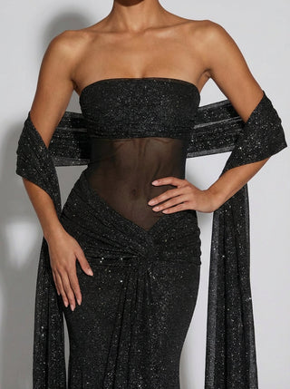 Astryx Sparkle Gown – Black