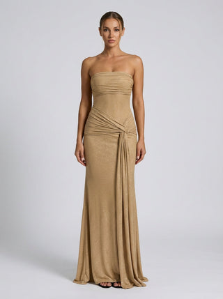 Velina Noir Astryx Sparkle Gown in gold sparkle – gown product photo
