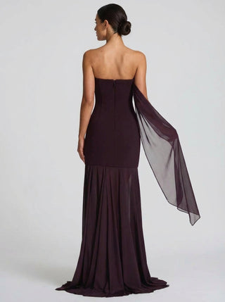 Aurelia Veil Gown – Plum