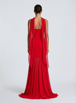 Aurelia Veil Gown – Red