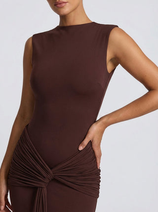 Calista Gown – Mocha Eclipse