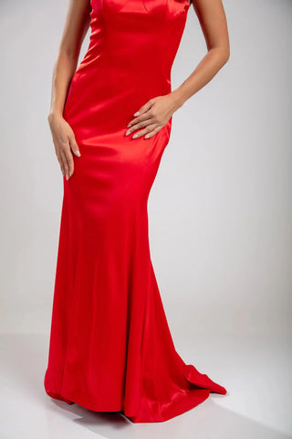 Carmine Gown – Flame Red