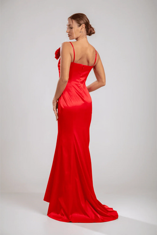 Carmine Gown – Flame Red
