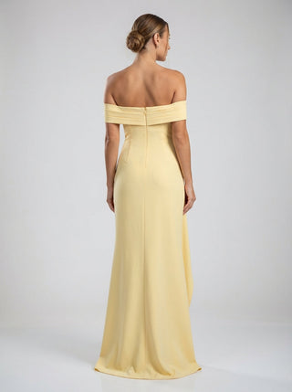 Marceline Slit Gown – Lemon Yellow