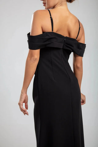 Marceline Slit Gown – Black