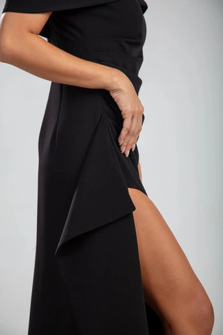 Marceline Slit Gown – Black