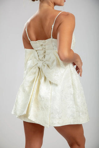 Rosabelle Mini Dress – Ivory Petal
