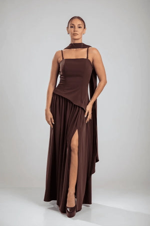 Seraphine Gown – Chocolate Brown