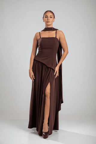Seraphine Gown – Chocolate Brown