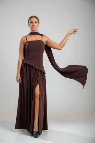 Seraphine Gown – Chocolate Brown
