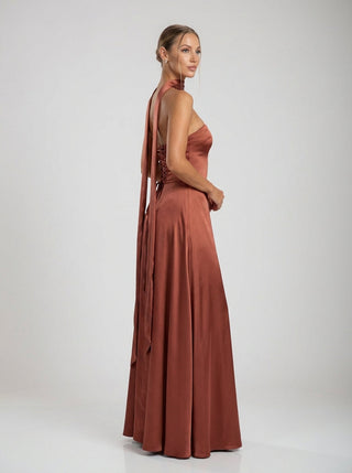 Solara Gown – Rust