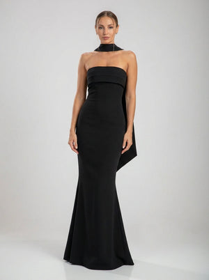 Valeria Mermaid Gown – Midnight Noir