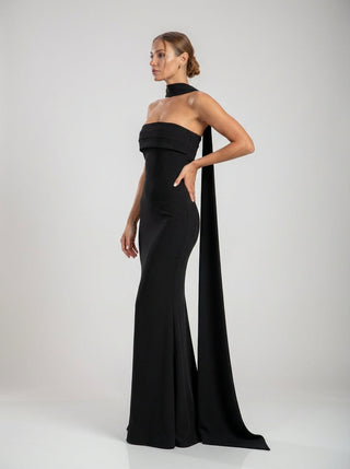 Valeria Mermaid Gown – Midnight Noir